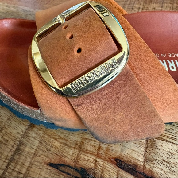 Birkenstock Madrid Big Buckle Slide Sandal Size 37 Burnt Orange GUC - Picture 4 of 8
